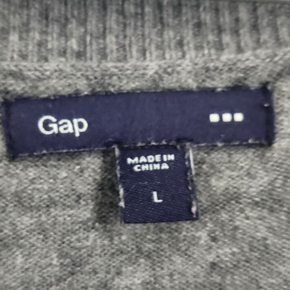 Gap Gray V-Neck Floral Sweater Womens Size Large L - Picture 3 of 3
